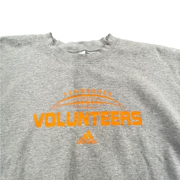 Y2K University Tennessee Adidas Orange & Gray Pullover sweatshirt Sz M UNISEX - Picture 6 of 6